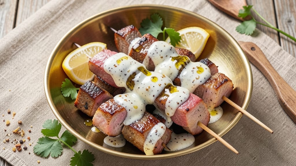Beef and Lamb Kebabs Recipe: Skewered Char and Smoky Herb Harmony