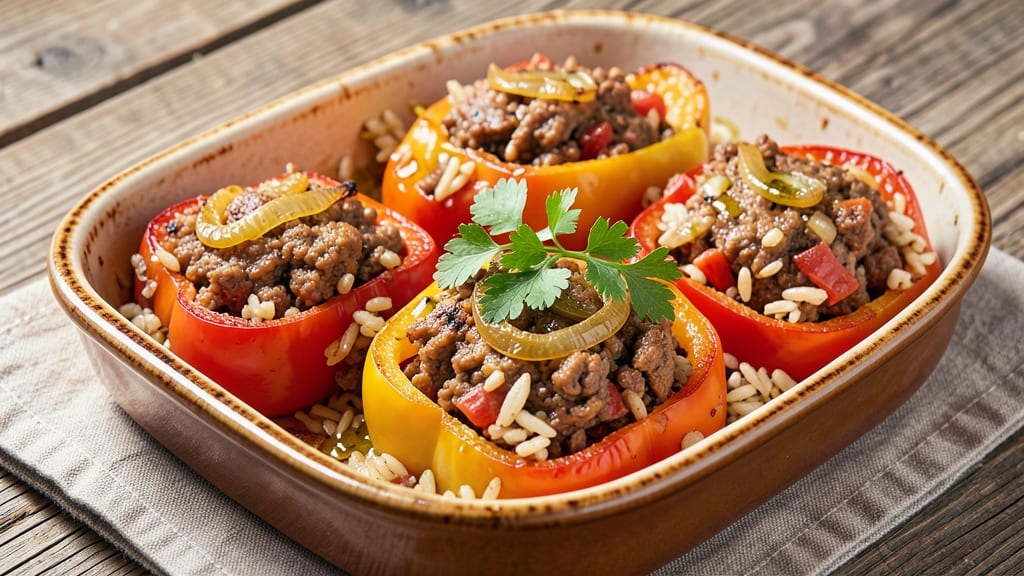 Beef and Rice Stuffed Bell Peppers Recipe: Smoky-Spiced Layers That Bake to Juicy Perfection