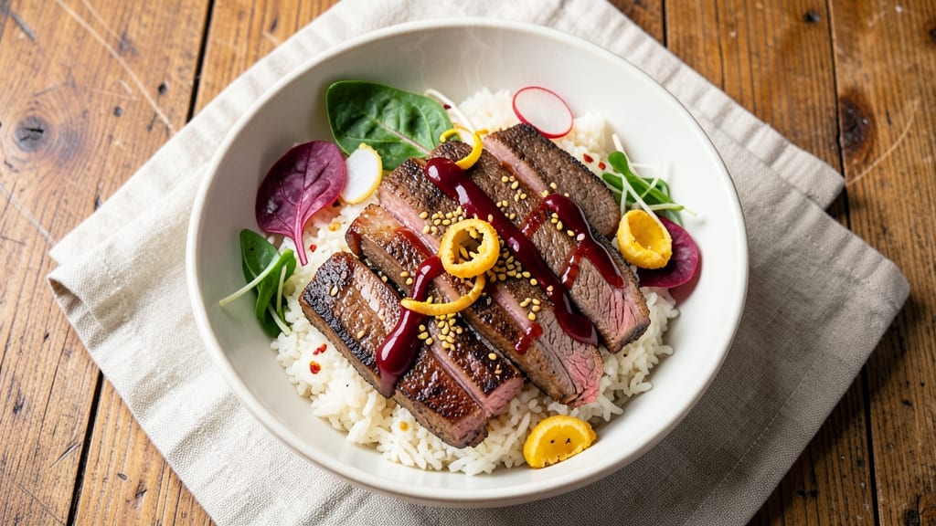 Beef Bibimbap Bowl Recipe: Spicy Rice and Veggie-Packed Protein Powerhouse