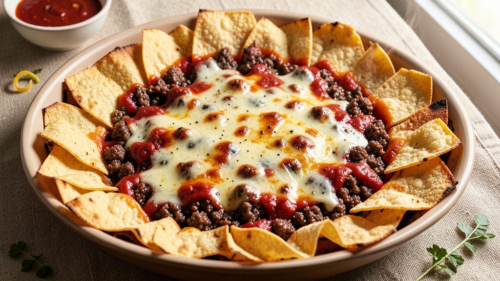 Beef and Cheese Enchilada Casserole Recipe: Crispy Tortilla Top With Melty Cheese Layers