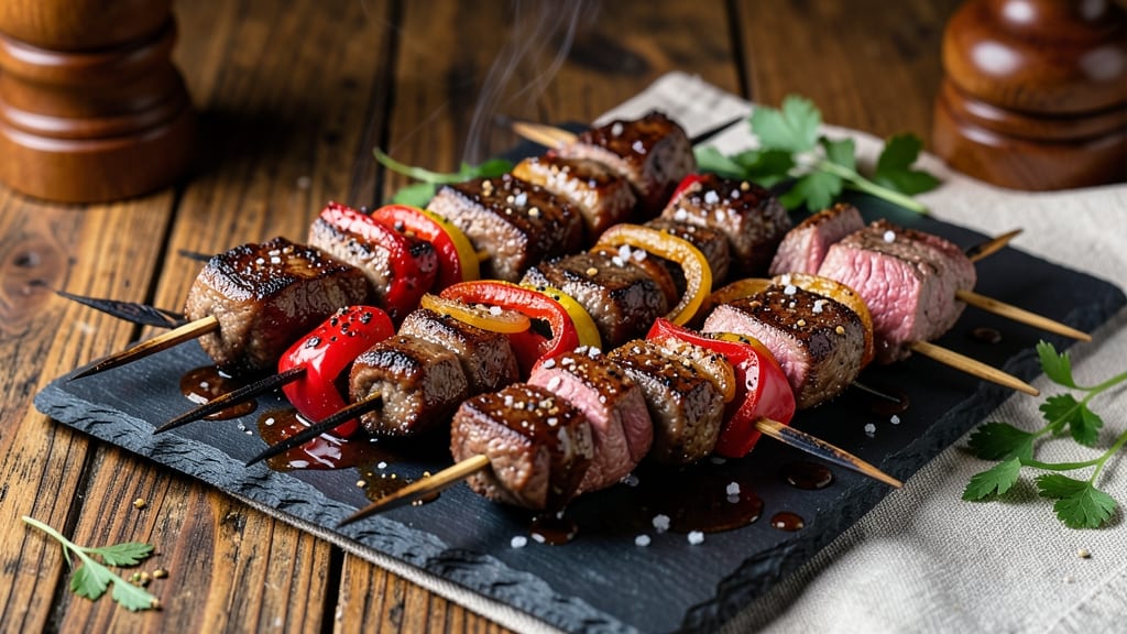 BBQ Beef Kabobs Recipe: Charred, Juicy Bites With Smoky Sweet Glaze