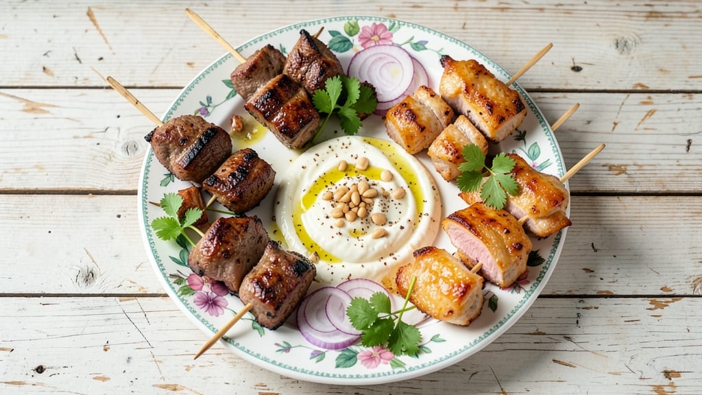 Beef and Chicken Shish Kabob Recipe: Skewered Char and Juicy Contrast