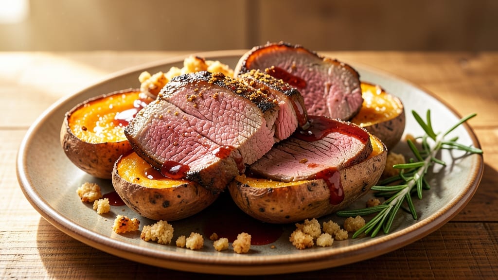 Baked Sweet Potato and Beef Recipe: Smoky-Spiced Roast With Caramelized Sweetness