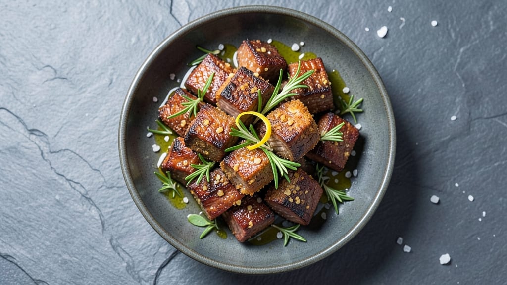 Angus Beef Cubes Recipe: Garlic-Herb Crust With Juicy Pink Centers