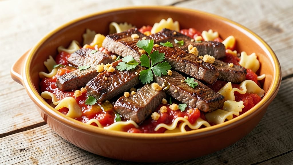 Beef and Bows Recipe: One-Pot Italian Beef and Pasta Fusion