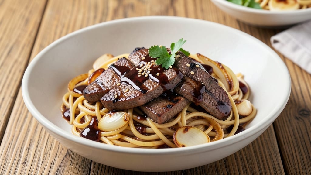 BBQ Beef Noodles Recipe: Smoky-Sweet Stir-Fry with Caramelized Onions
