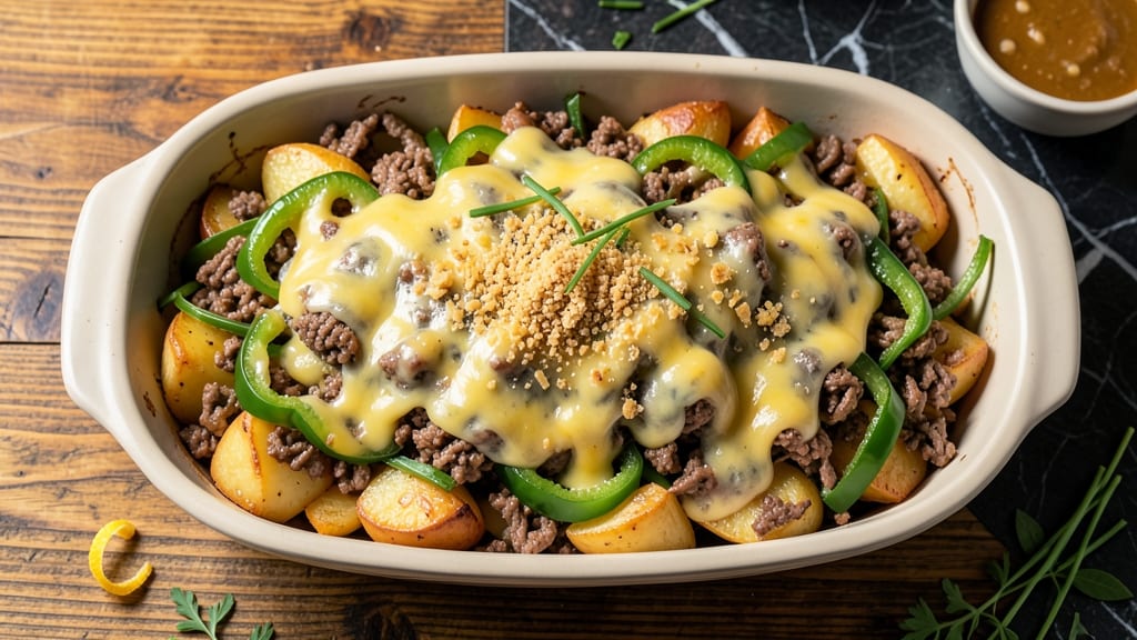 Beef and Green Pepper Casserole Recipe: Layered Comfort With Cheesy Potato Base