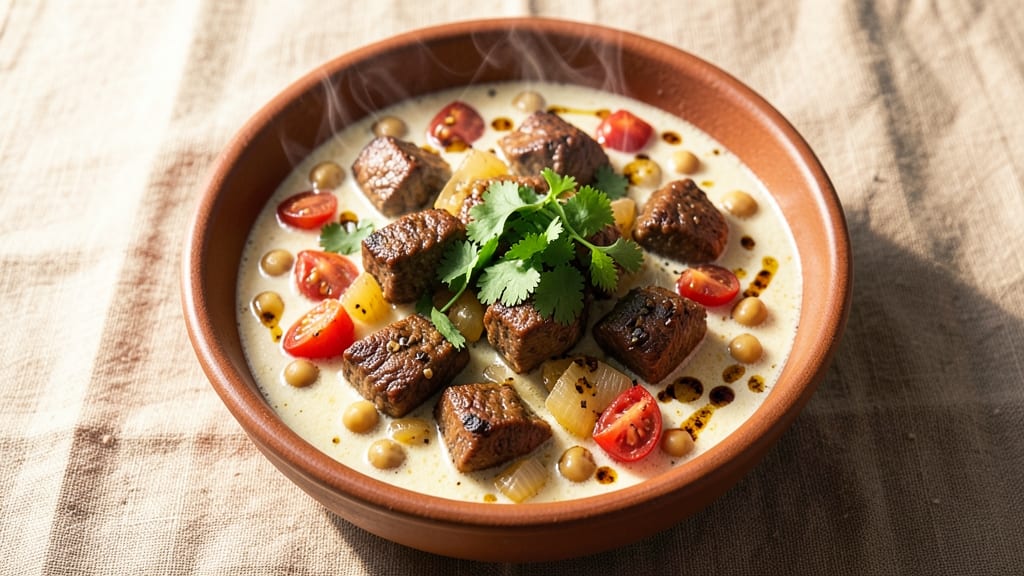 Beef and Chickpea Curry Recipe: Spiced Tomato-Coconut Velvety Richness