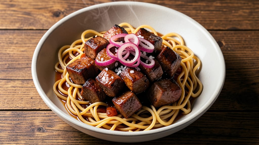 Beef and Homemade Egg Noodles Recipe: Savory Pan Sauce Magic