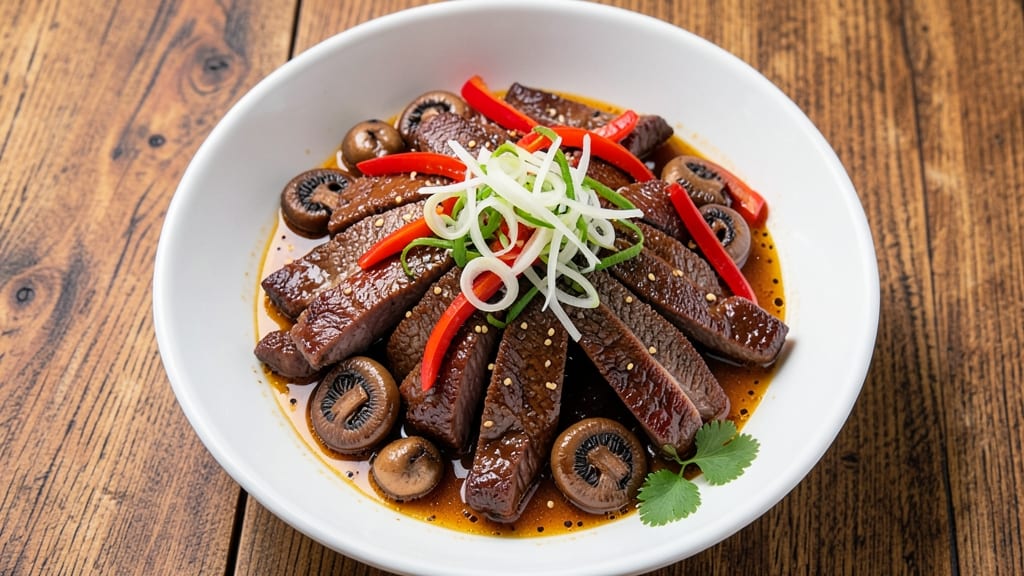 Beef and Shiitake Mushroom Stir-Fry Recipe: Wok-Fired Umami Crunch With Silky Sauce