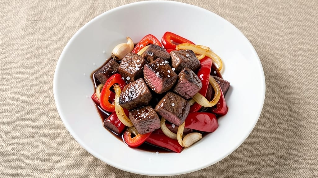 Beef Bell Pepper and Onion Recipe: One-Pan Sautéed Steakhouse Bites