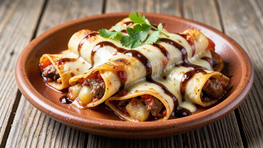 Beef and Potato Enchiladas Recipe: Smoky Tortilla-Crusted Comfort in One Pan