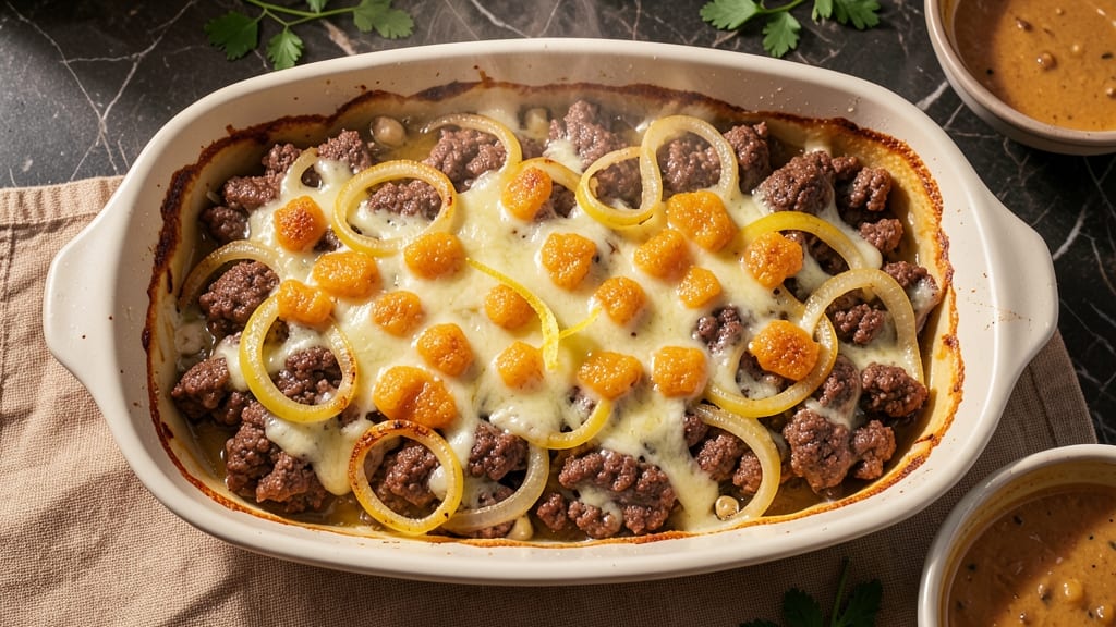 Beef and Cheddar Casserole Recipe: Crispy Top, Melty Cheese Rivers
