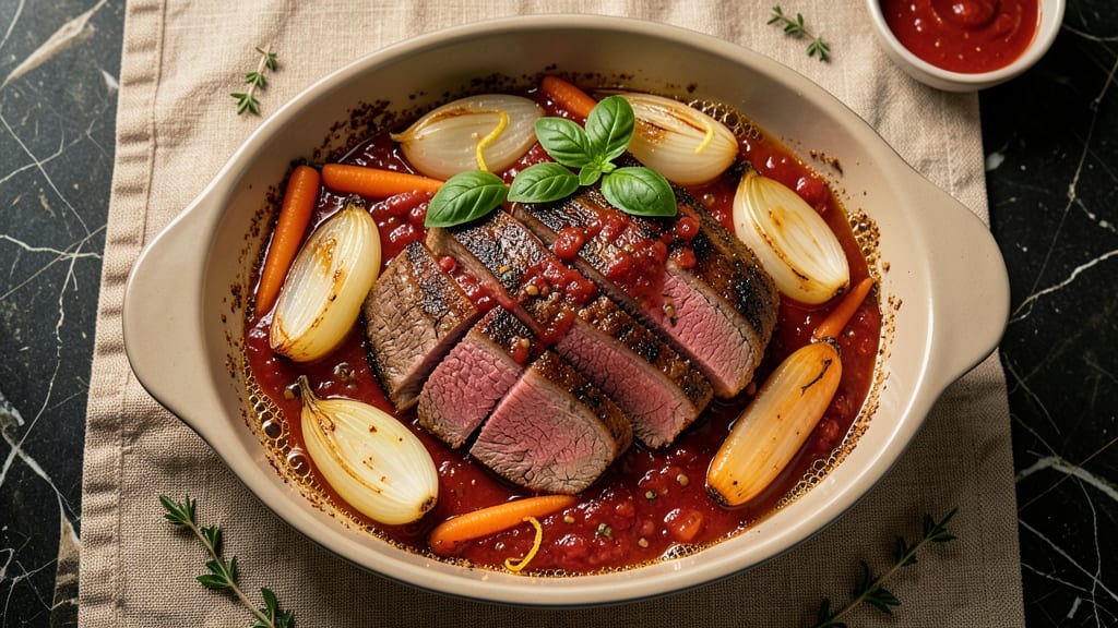 Beef and Tomato Casserole Recipe: One-Pan Baked Richness With Melty Cheese Top