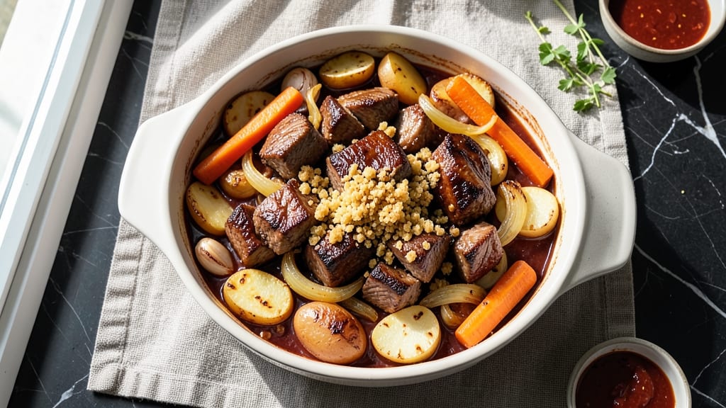 Beef and Vegetable Casserole Recipe: One-Pan Hearty Comfort With Caramelized Roots