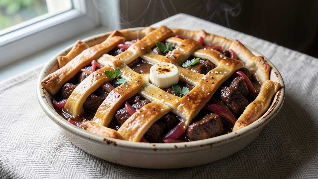 Beef and Onion Pie Recipe UK: Savory Pastry Layers With Caramelized Base