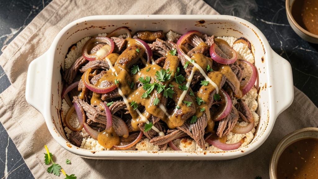 Beef and Onion Casserole Recipe: Slow-Baked Comfort With Caramelized Layers