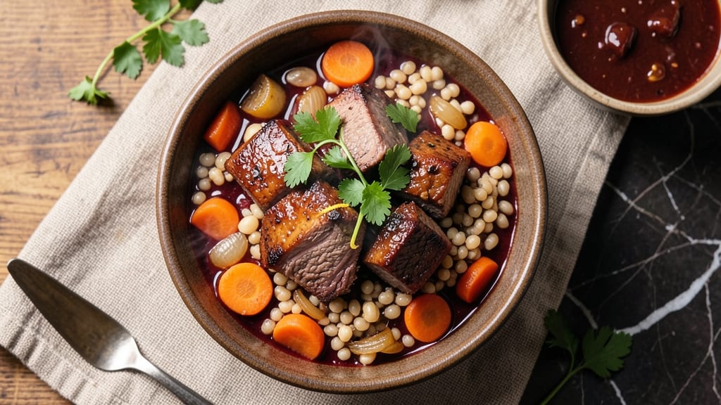 Beef Barley Stew Recipe Instant Pot: Deep-Red Wine Braise with Chewy Barley and Tender Beef