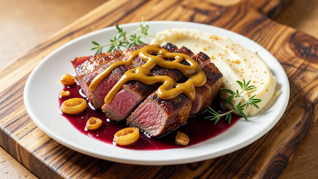 Beef and Mustard Recipe: Deep Wine Braise With Tangy Crispy Top