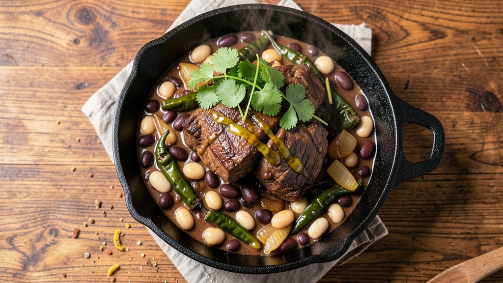 Beef and Bean Chili Verde Recipe: Smoky Green Chile Heat With Hearty Beans
