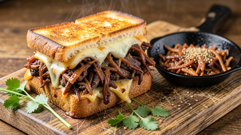Beef Barbacoa Grilled Cheese Recipe: Smoky Tortilla Stacks With Melted Cheese Rivers
