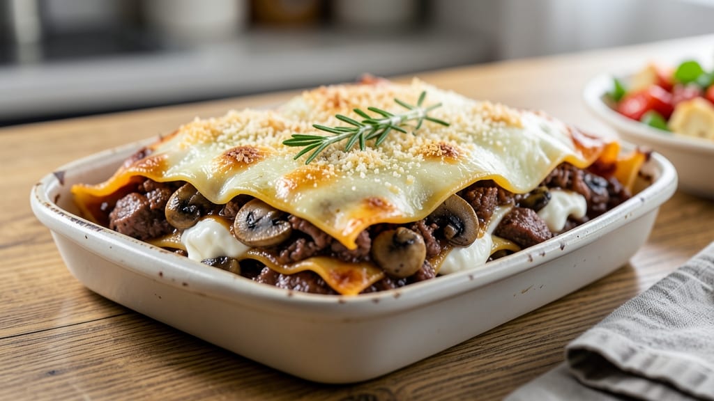 Beef and Mushroom Lasagna Recipe: Rich Layers of Umami and Cheese Bliss