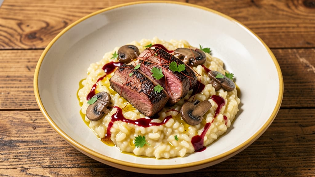 Beef and Mushroom Risotto Recipe: Creamy Saffron-Infused with Earthy Umami Depth
