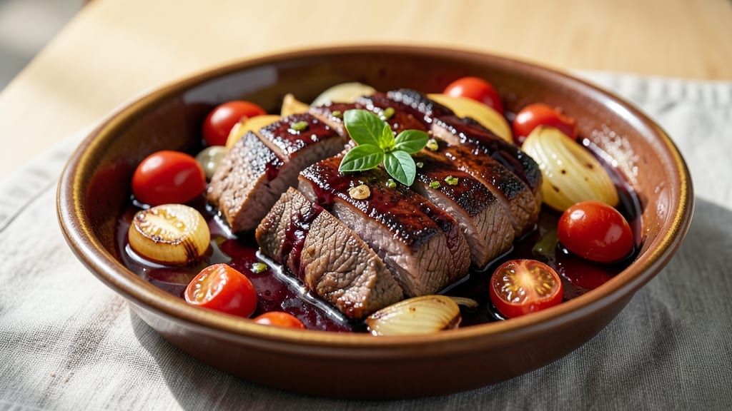Beef and Tomatoes Recipe: Simmered Steak with Sweet Cherry Tomatoes