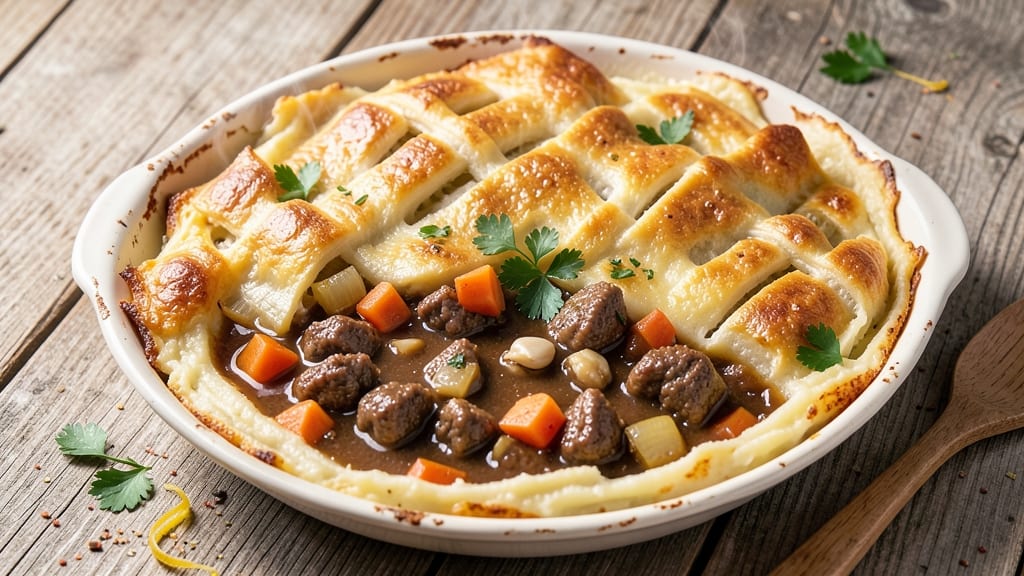 Beef and Potato Shepherd's Pie Recipe: Crispy Top, Savory Layers, One-Pan Magic