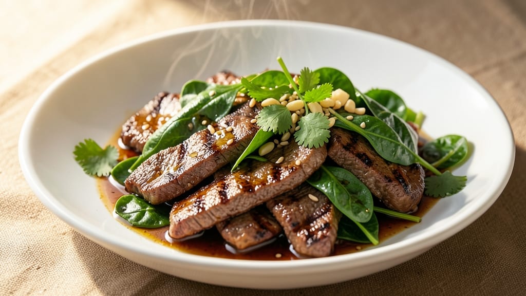 Beef and Spinach Stir Fry Recipe: Wok-Hot Garlic-Ginger Crunch With Silky Greens