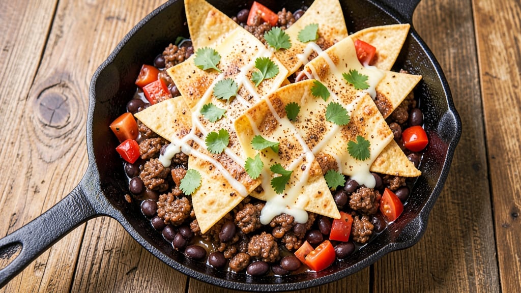 Beef and Bean Taco Casserole Recipe: Cheesy Layered Fiesta in One Pan
